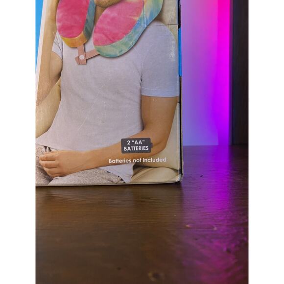 Health Touch Memory Foam Neck Massager Vibration Travel Pillow - Picture 4 of 8